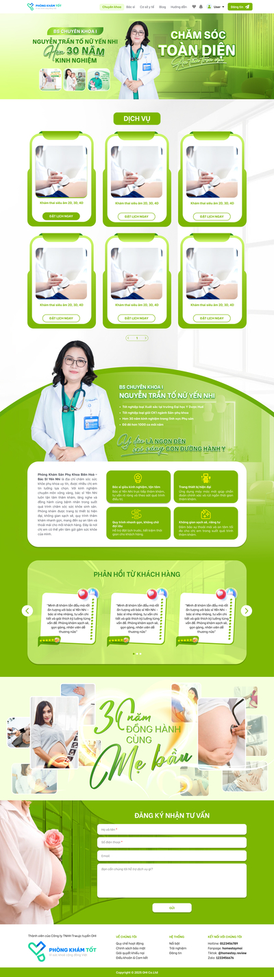 Landing Phòng khám Sản Phụ khoa Biên Hoà - Bác Sĩ Yến Nhi